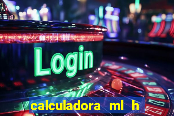 calculadora ml h para mcg kg min